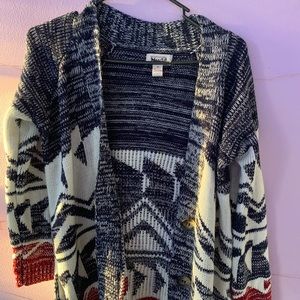 patterned cardigan